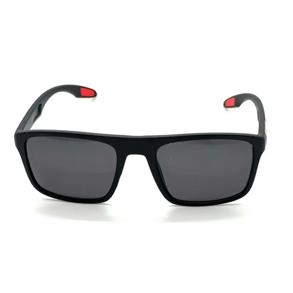 Women Sport Sunglasses Black Frame Red Accent Golf Driving Run Streetwear Lentes